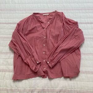 Doen Jane Blouse 100% Cotton - Size Small - Rare Sold Out Pink Color